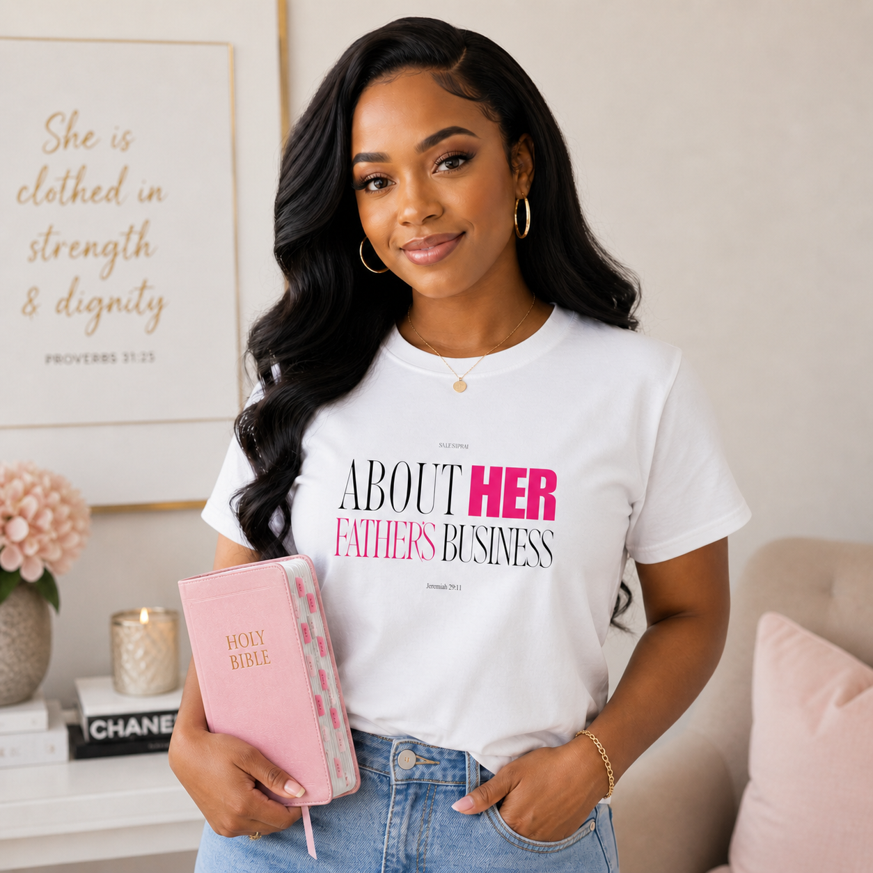 About Her Father's Business Graphic Tee